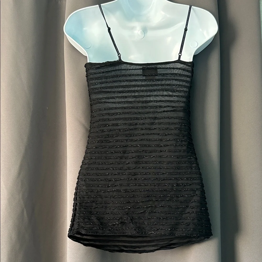 Free People sparkly black top sz:xs